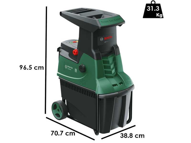 OUTLET - DA ESPOSIZIONE - Bosch AXT 25 D - Biotrituratore elettrico - Cesto di raccolta 53 L