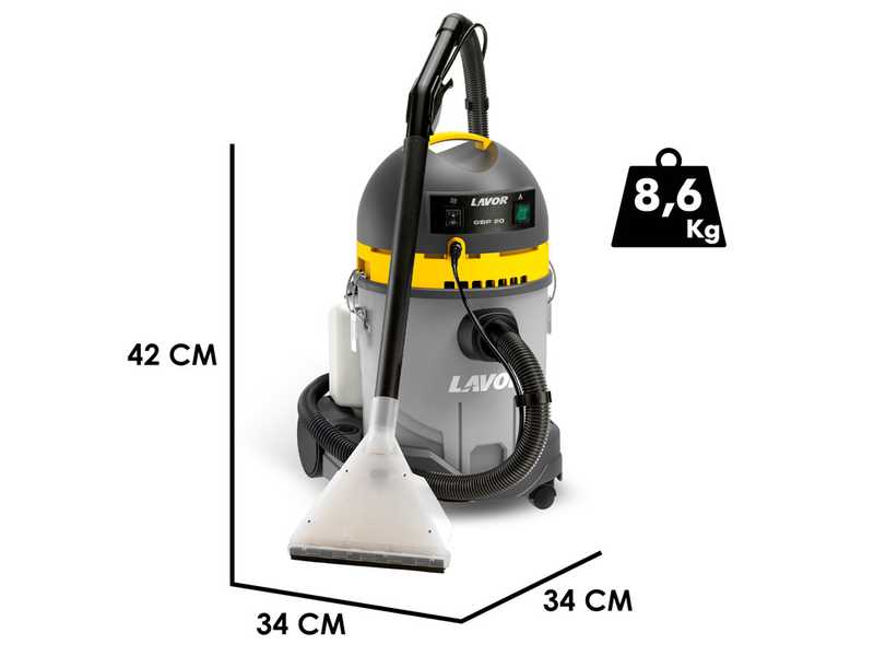 OUTLET - PICCOLI DIFETTI ESTETICI - Lavor GBP 20 - Aspiratore lava moquette tessuti tappezzerie a iniezione/estrazione