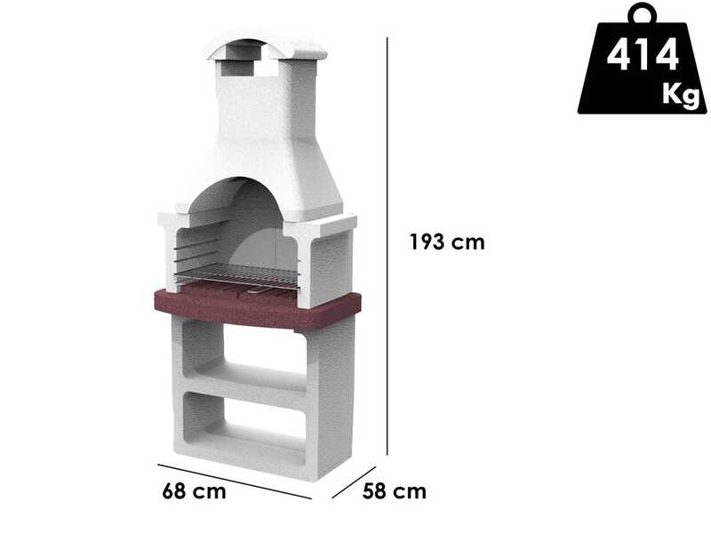 Linea VZ Rimini New - Barbecue in muratura a carbone