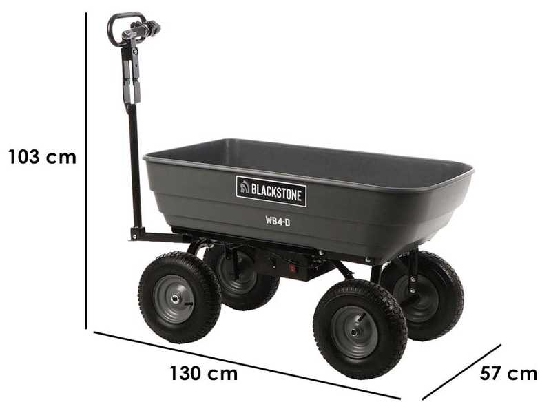 OUTLET - UTILIZZATO PER PROVA - BlackStone WB4-D - Carriola elettrica a batteria 24V 12Ah con ruote