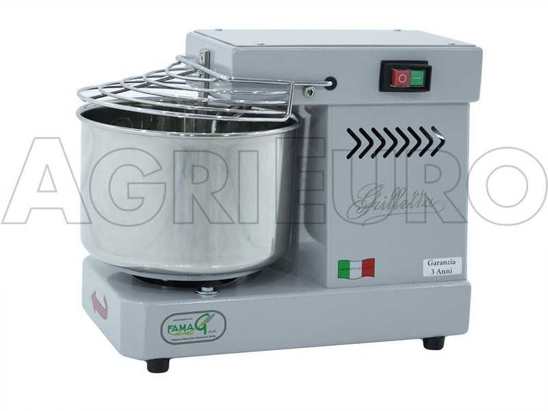OUTLET - DIFETTI ESTETICI - Famag Grilletta IM 5/230 1 Velocit&agrave; Color Silver - Impastatrice a spirale 5 Kg