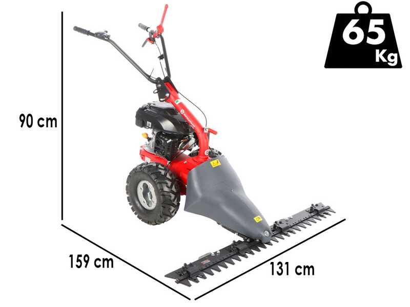 Eurosystems M310 - Motofalciatrice bilama - Larghezza di taglio 127 cm - Rato RV200 OHV