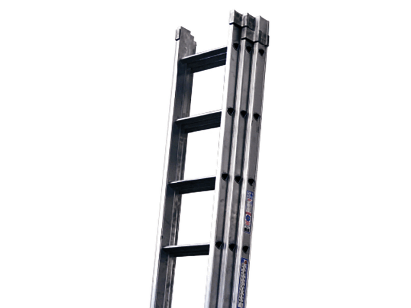 OUTLET - DIFETTI ESTETICI - S.T.P. Tria 3TR, 3x8 gradini, altezza 5.55 mt - Scala a sfilo in alluminio