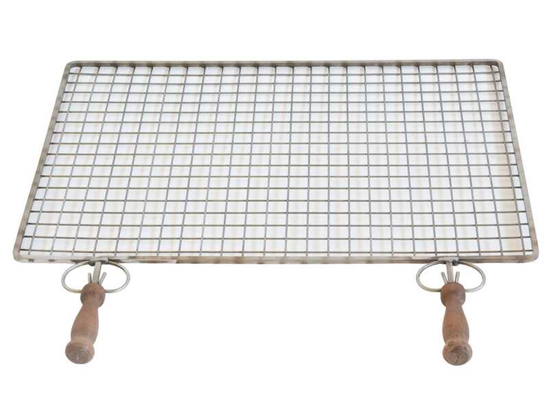 Cruccolini - Graticola in acciaio inox - Manici in legno antiscottatura