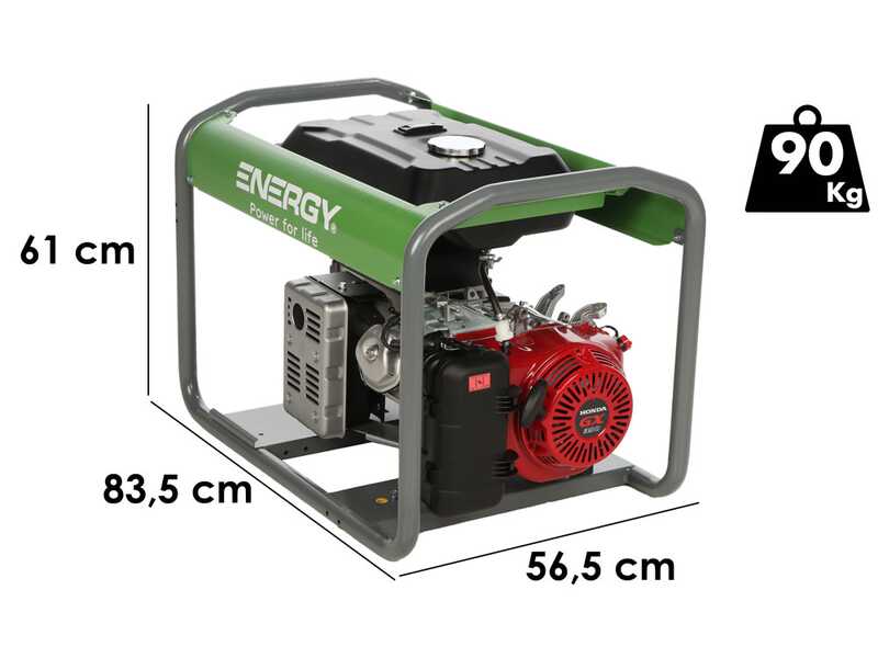 Energy EY-7MB AVR - Generatore di corrente a benzina con AVR 6 kW - Continua 5,4 Monofase