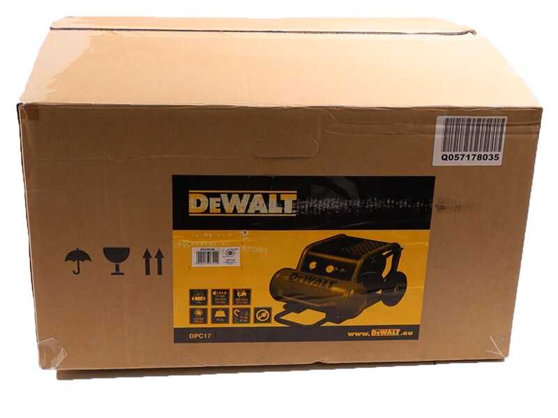OUTLET - DA ESPOSIZIONE - DeWalt DPC17PS-QS - Compressore aria elettrico portatile monofase, oil-less - Motore 2.5 HP - 17 lt