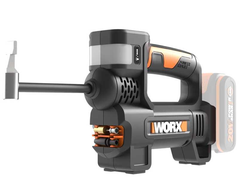 Worx WX092.9 - Compressore elettrico a batteria - SENZA BATTERIE E CARICABATTERIE