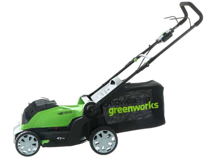 Greenworks G48LM41ST25K2X - Kit Tagliaerba a batteria + Tagliabordi a batteria - 48V - 2x 24V/2Ah