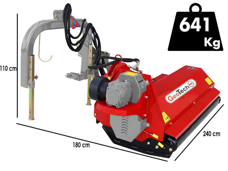 OUTLET - DIFETTI ESTETICI - GeoTech-Pro HAMF 200 - Trincia argini laterale per trattore - Serie medio-pesante