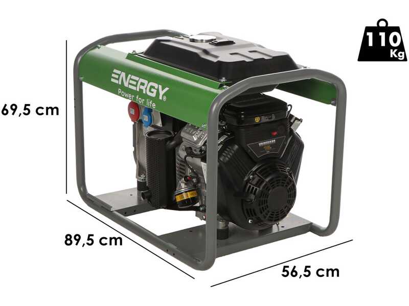 Energy EY-12TB - Generatore di corrente a benzina 9,6 kW - Continua 8,5 Trifase