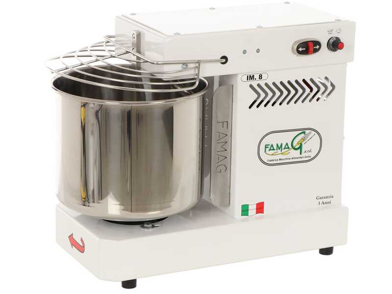 OUTLET - DIFETTI ESTETICI - Impastatrice a spirale Famag Grilletta IM 8 10 velocit&agrave; - Alta idratazione - Capacit&agrave; vasca 8 Kg 11.5L