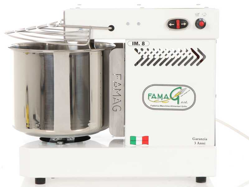 OUTLET - DIFETTI ESTETICI - Impastatrice a spirale Famag Grilletta IM 8 10 velocit&agrave; - Alta idratazione - Capacit&agrave; vasca 8 Kg 11.5L