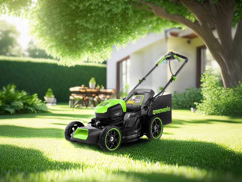 Greenworks GD48LM46SPIIK4 - Tagliaerba semovente a batteria - 48V/4Ah - Taglio 46 cm
