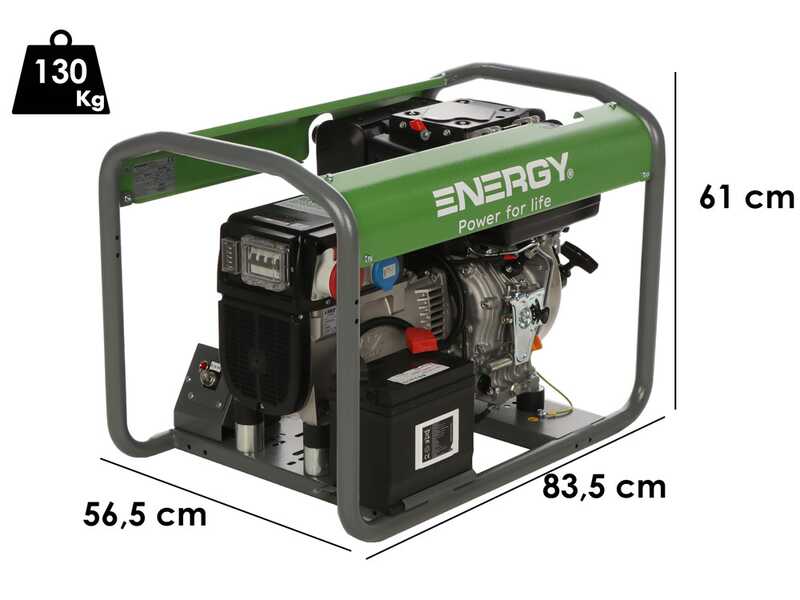 Energy EY-7TDE AVR - Generatore di corrente diesel con AVR 5 kW - Continua 4,5 Trifase