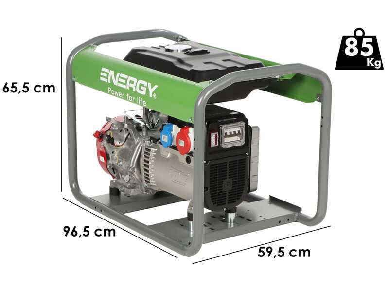Energy EY-7TB - Generatore di corrente a benzina 6 kW - Continua 5,4 Trifase