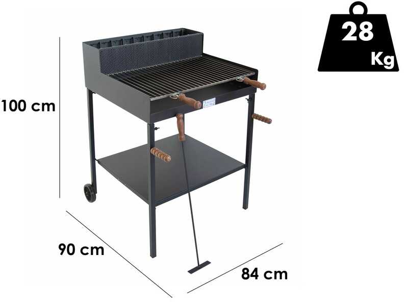 Cruccolini Fuocone Oliveto Maxi - Barbecue in ferro artigianale a legna e carbone