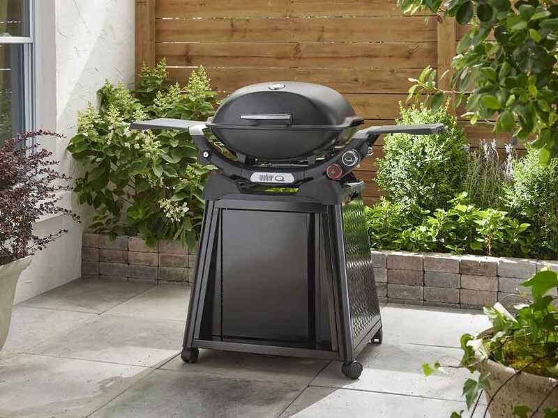 Weber Q2800N+ - Barbecue a gas con carrello Premium - Ripiani laterali