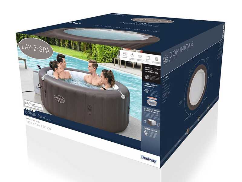 Bestway Lay-Z-Spa Dominica HydroJet 6001S - &Oslash;196x71 cm - Piscina idromassaggio spa