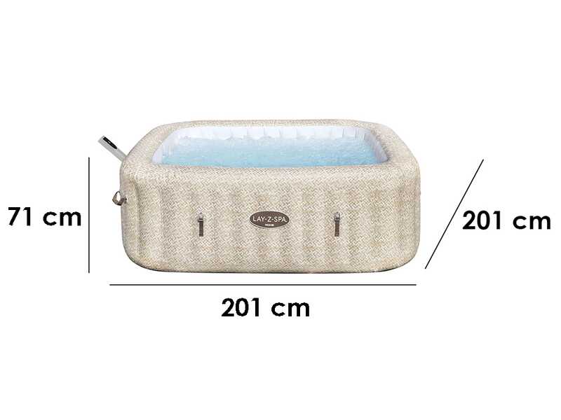 Bestway Lay-Z-Spa Roma AirJet 6001M - 201x201x71 cm - Piscina idromassaggio spa per 5-6 Persone