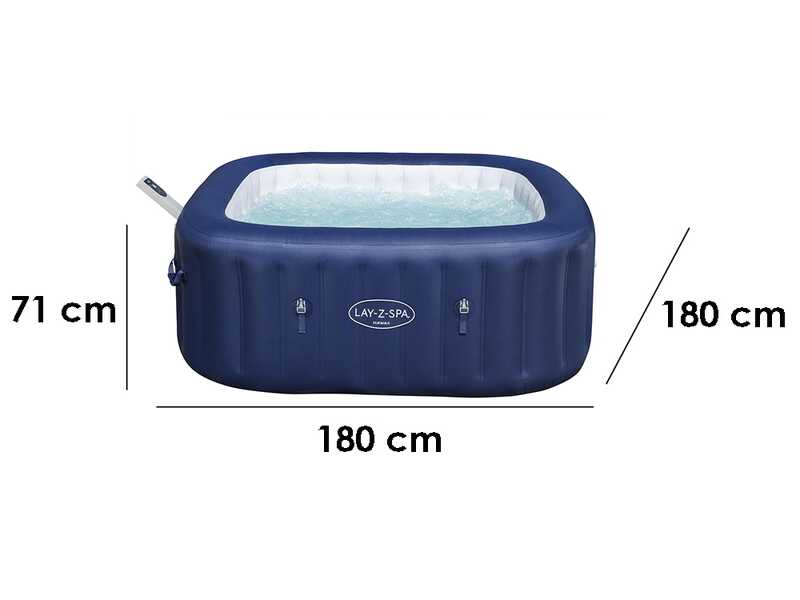 Bestway Lay-Z-Spa Hawaii AirJet 6001H - 180x180x71 cm - Piscina idromassaggio spa