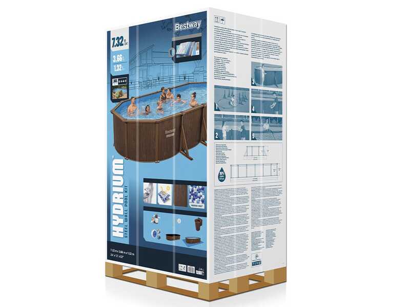 Bestway Hydrium 561CW - 762x366x132 cm - Piscina Ovale per 11-15 Persone