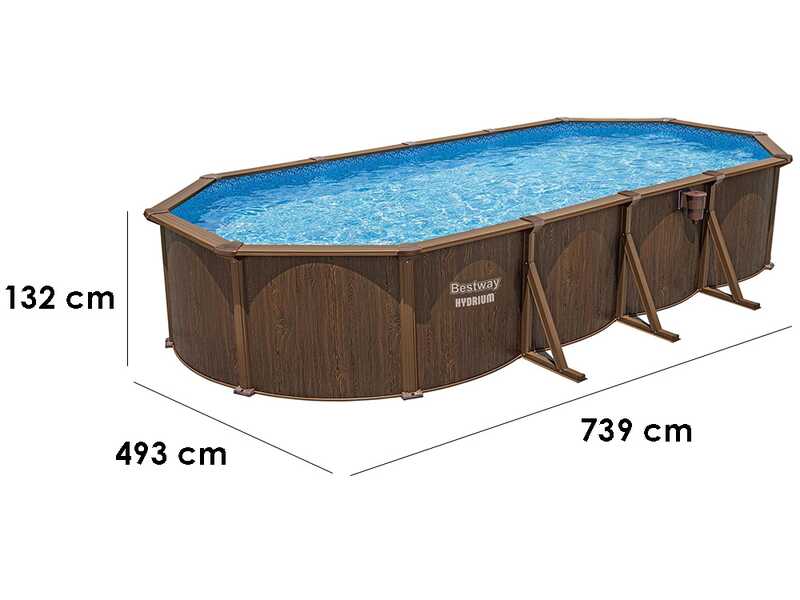 Bestway Hydrium 561CW - Piscina Ovale per 11-15 Persone