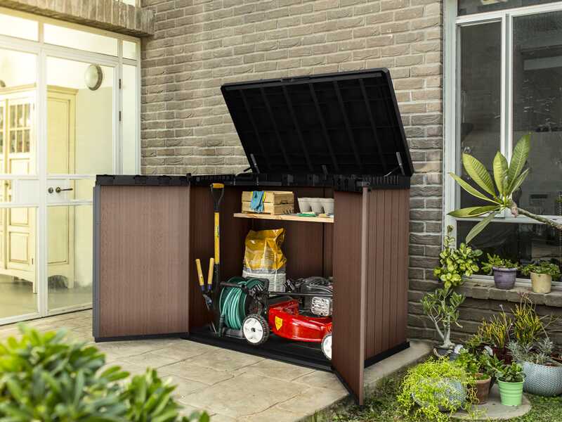 Keter Store it Out Darwin marrone - Box porta attrezzi da giardino
