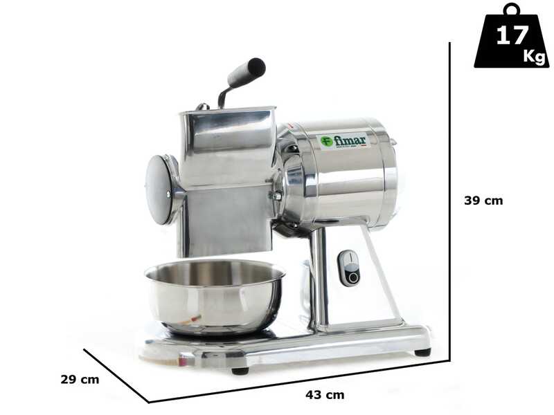 OUTLET - PICCOLO DIFETTO ESTETICO - Fimar GR12S - Grattugia elettrica professionale - 750W