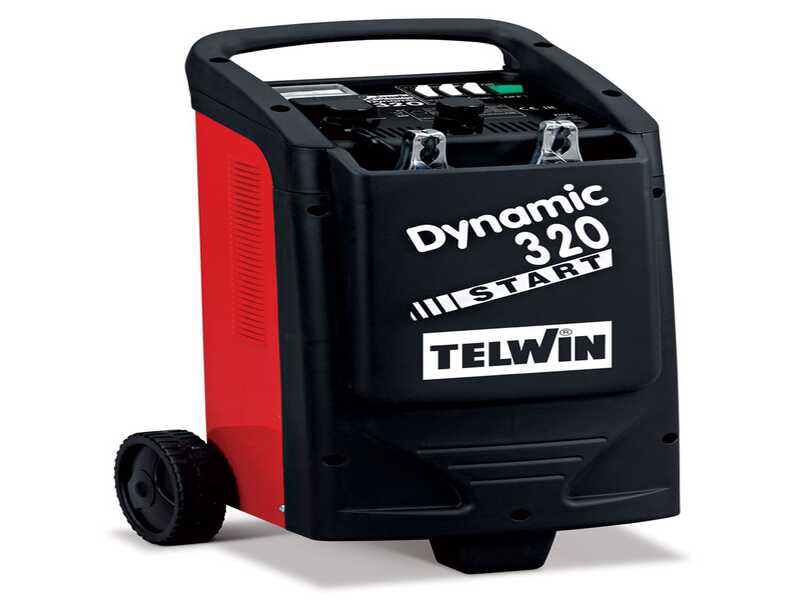 OUTLET - PICCOLI DIFETTI ESTETICI - Telwin Dynamic 320 Start - Caricabatterie auto e avviatore - batterie WET/START-STOP 12/24V