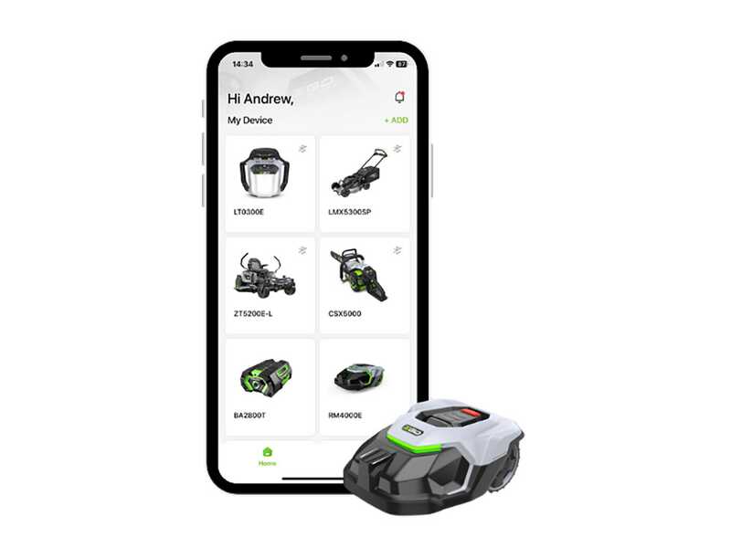 EGO RM 4000 E - Robot rasaerba - con batteria al litio da 24V - 10Ah