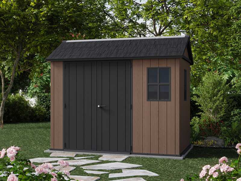 Keter Newton plus 759/975 - Casetta da giardino - Con porta doppia anta e finestre