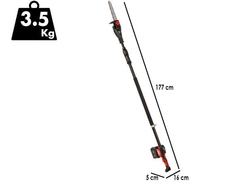 OUTLET - SENZA IMBALLO ORIGINALE - Blue Bird PCS 22-10A OIL PUMP - Potatore telescopico a batteria - 18V 5Ah