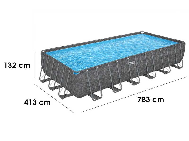 Bestway APX 365 561KG - 732x366x132 cm - Piscina fuori terra per 11-15 Persone