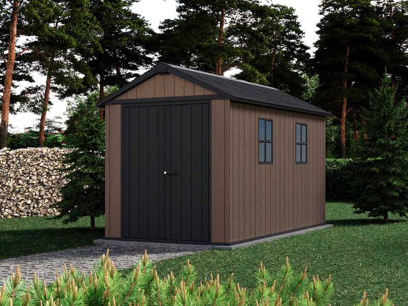 Keter Newton plus 7511/1175 - Casetta da giardino - Con porta doppia anta e finestre