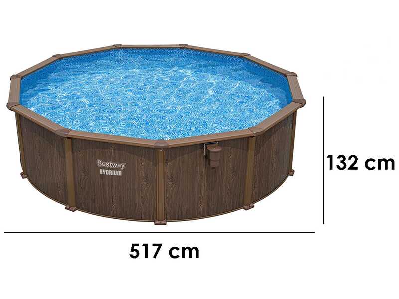 Bestway Hydrium 561CU - &Oslash;488x132 cm - Piscina rotonda per 9-10 Persone