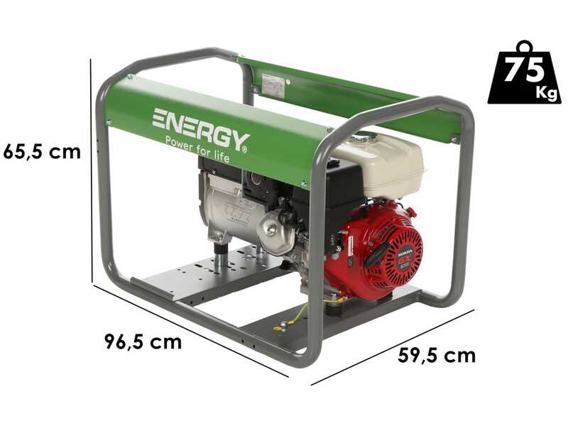 Energy EY-5,5TB - Generatore di corrente a benzina 4,1 kW - Continua 3,6 Trifase