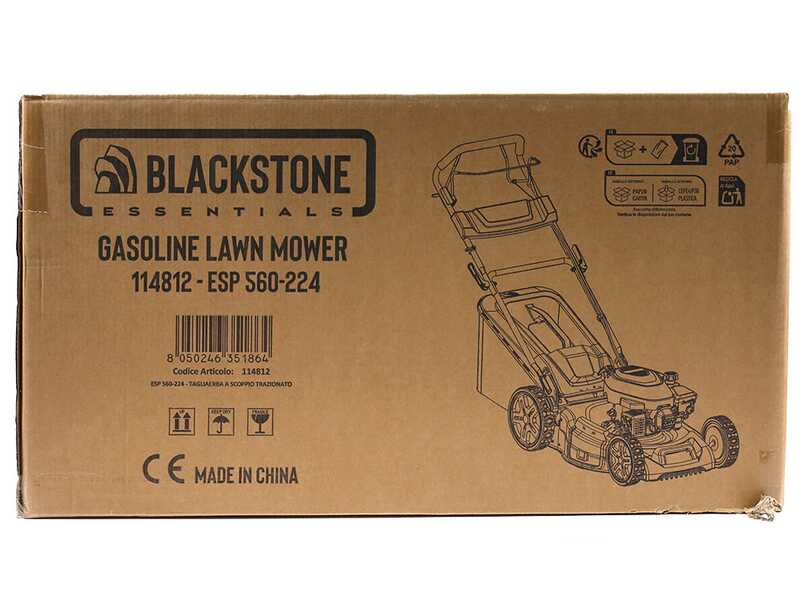 Blackstone Essentials ESP 510-200 - Rasaerba a scoppio trazionato - 4 in 1 -  Motore a scoppio da 200cc