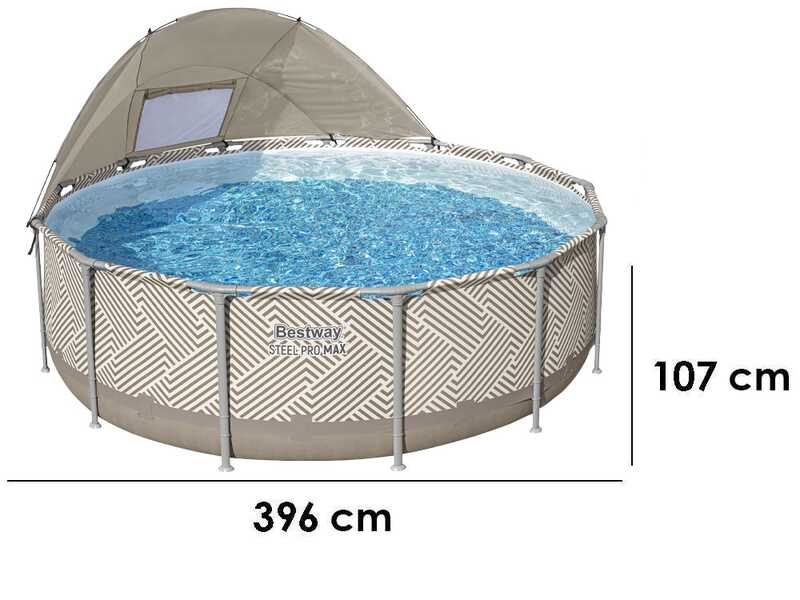 Bestway Steel Pro Max 561FY - &Oslash;396x107 cm - Piscina Rotonda per 7-8 Persone