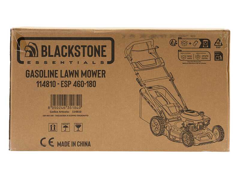 Blackstone Essentials ESP 460-180 - Rasaerba a scoppio trazionato - 4 in 1 -  Motore a scoppio da 180cc