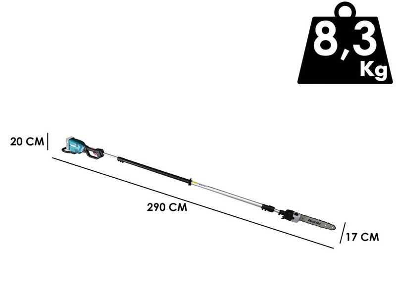 OUTLET - PICCOLI DIFETTI ESTETICI - Makita DUA301Z - Potatore a batteria su asta - SENZA BATTERIE E CARICABATTERIE