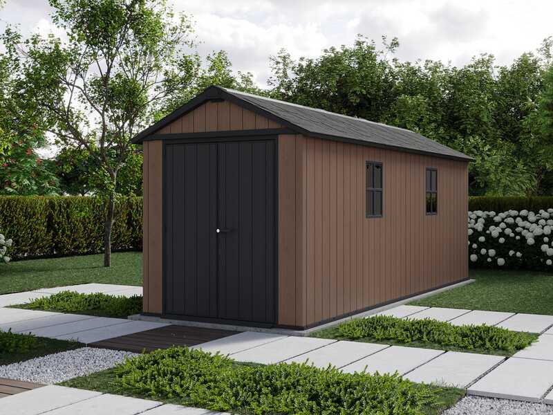 Keter Newton plus 7517/1775 - Casetta da giardino - Con porta doppia anta e finestre