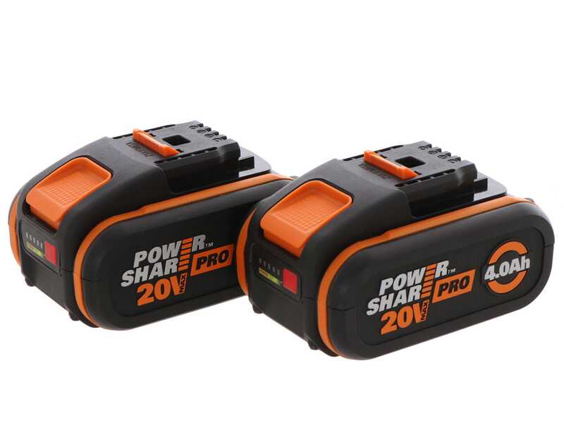 Worx Nitro WG185E - Decespugliatore a batteria 40V 2x20V/4Ah + in omaggio 2x20V/4Ah