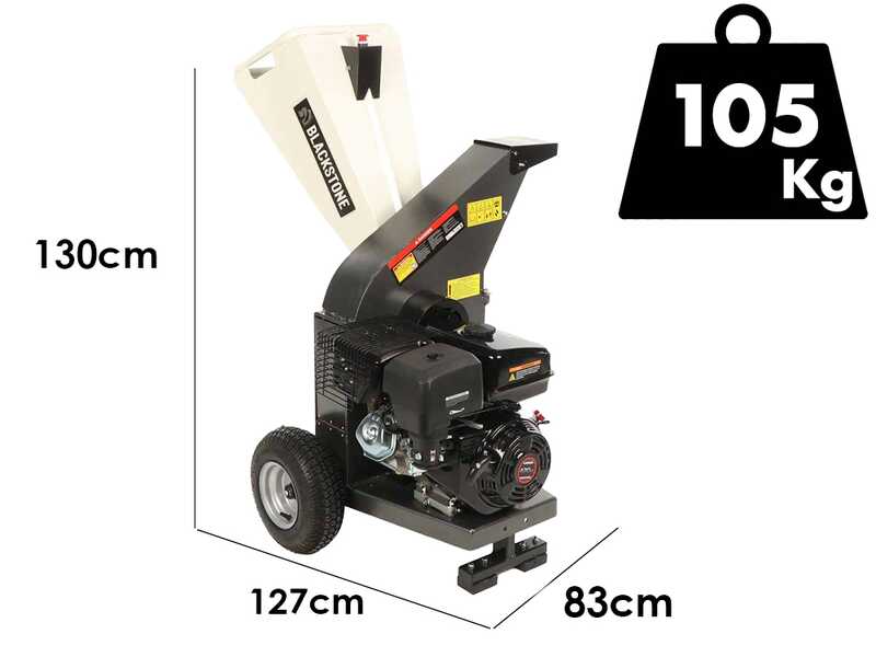 OUTLET - DIFETTI ESTETICI - BlackStone DSP 150 L - Biotrituratore a scoppio - con motore a benzina Loncin da 420cc