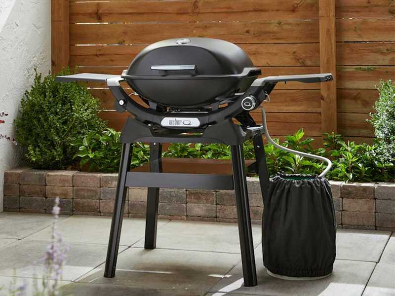 Weber Q2200N - Barbecue a gas con ripiani laterali e supporto multiuso