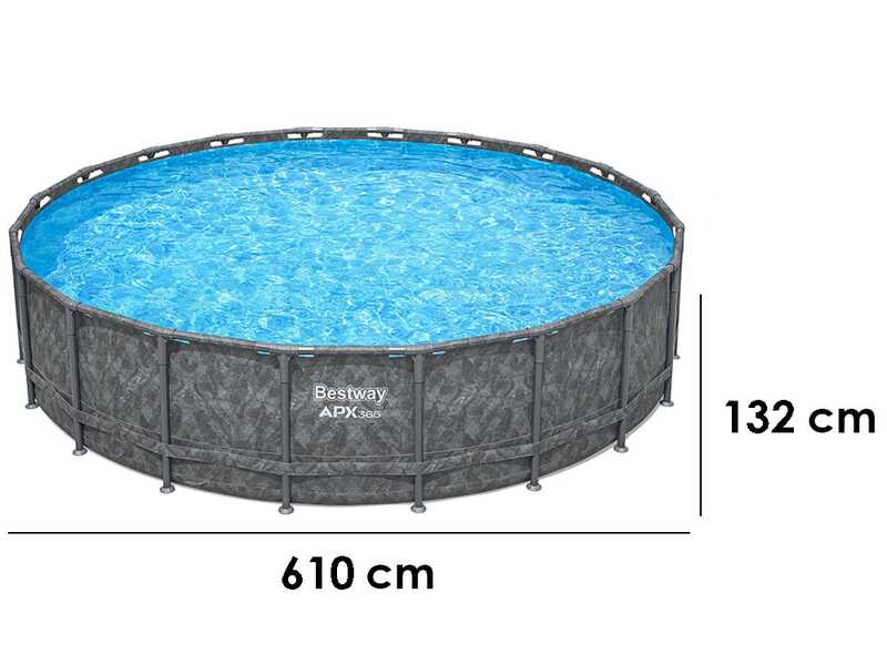 Bestway APX 365 561KE - &Oslash;610x132 cm - Piscina rotonda per 11-15 Persone