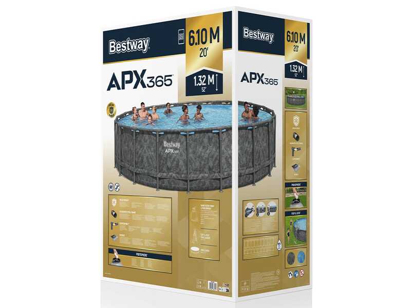 Bestway APX 365 561KE - Piscina rotonda per 11-15 Persone