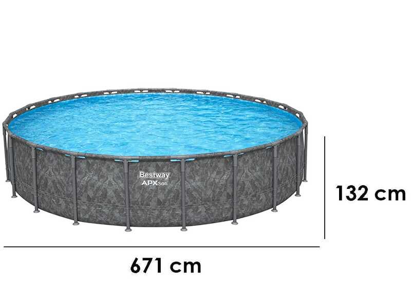 Bestway APX 365 561JZ - &Oslash;671x132 cm - Piscina rotonda per 16-20 Persone