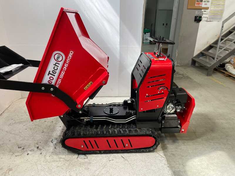 OUTLET - DIFETTI ESTETICI - GeoTech-Pro Geoporter 550 DHS Hydro - Motocarriola cingolata cassone dumper idraulico 500Kg