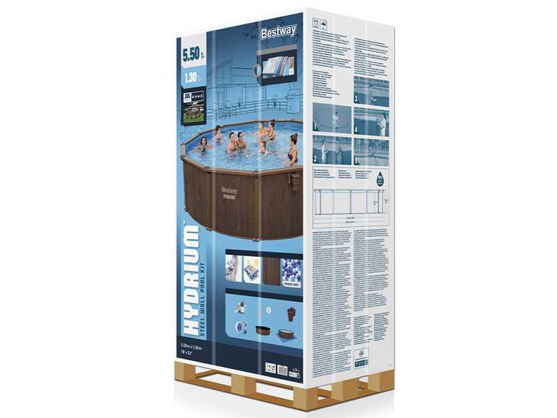 Bestway Hydrium 561CS - Piscina rotonda per 11-15 Persone