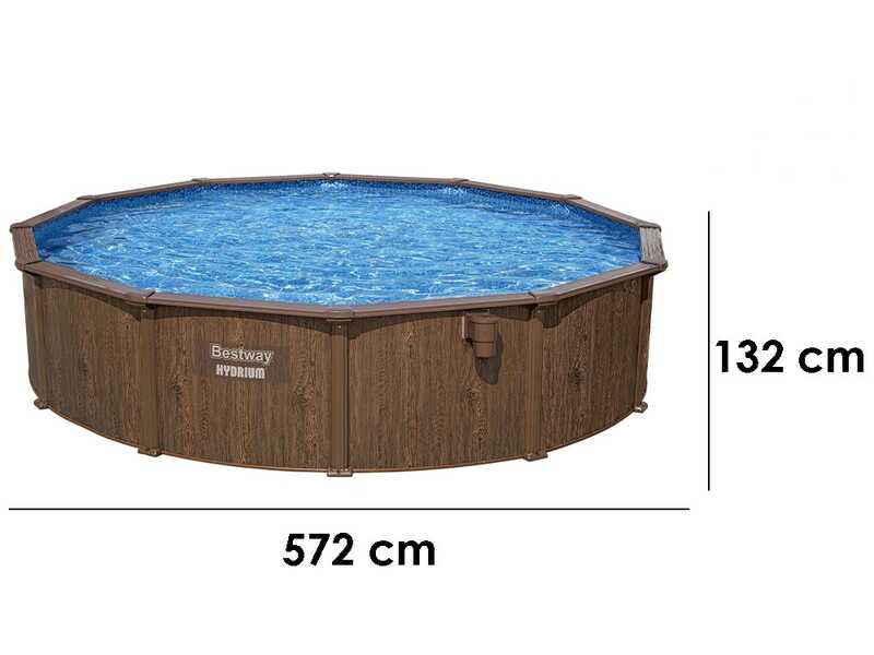 Bestway Hydrium 561CS - Piscina rotonda per 11-15 Persone